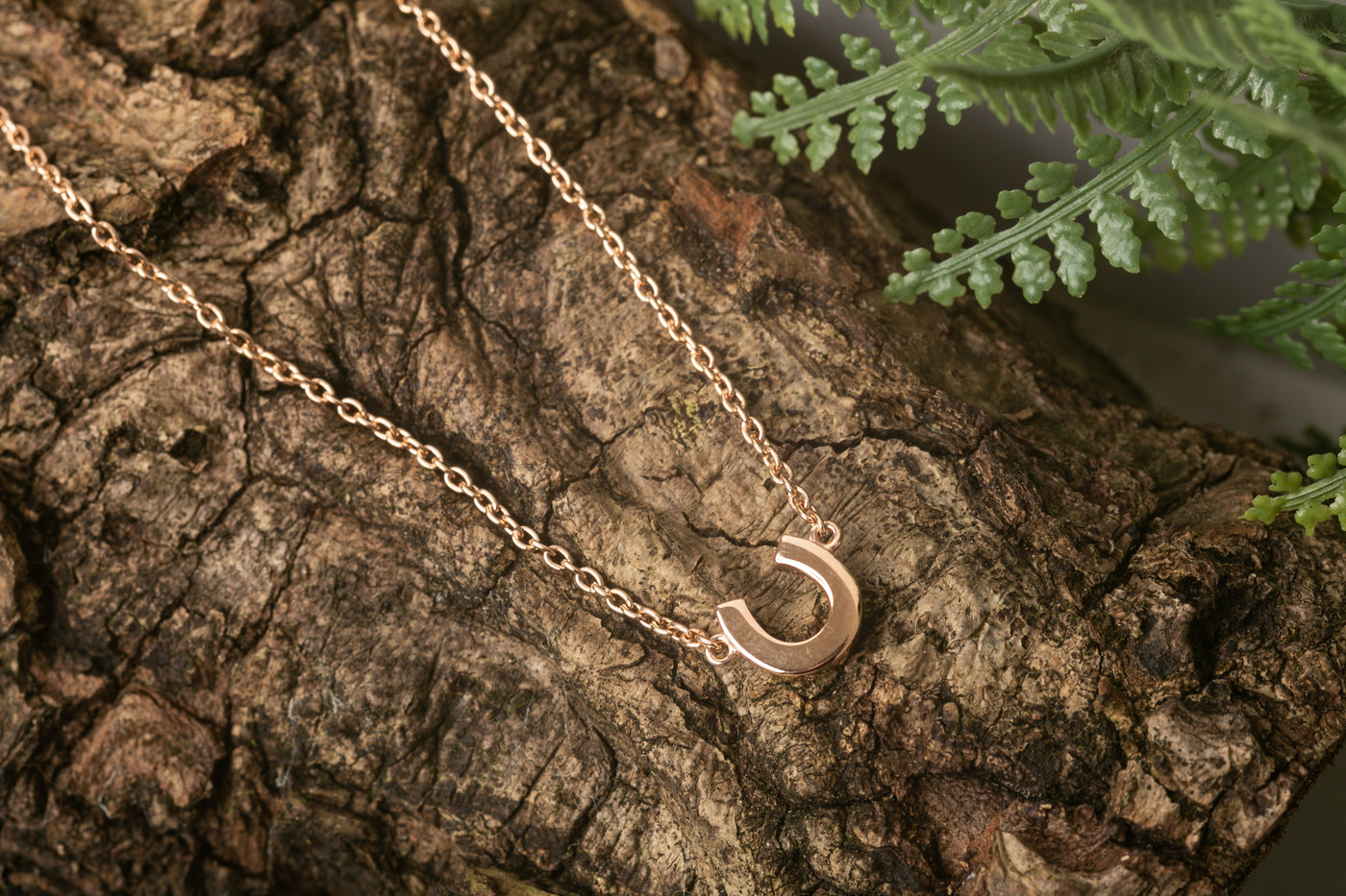 Rose Gold Mini Horseshoe Necklace