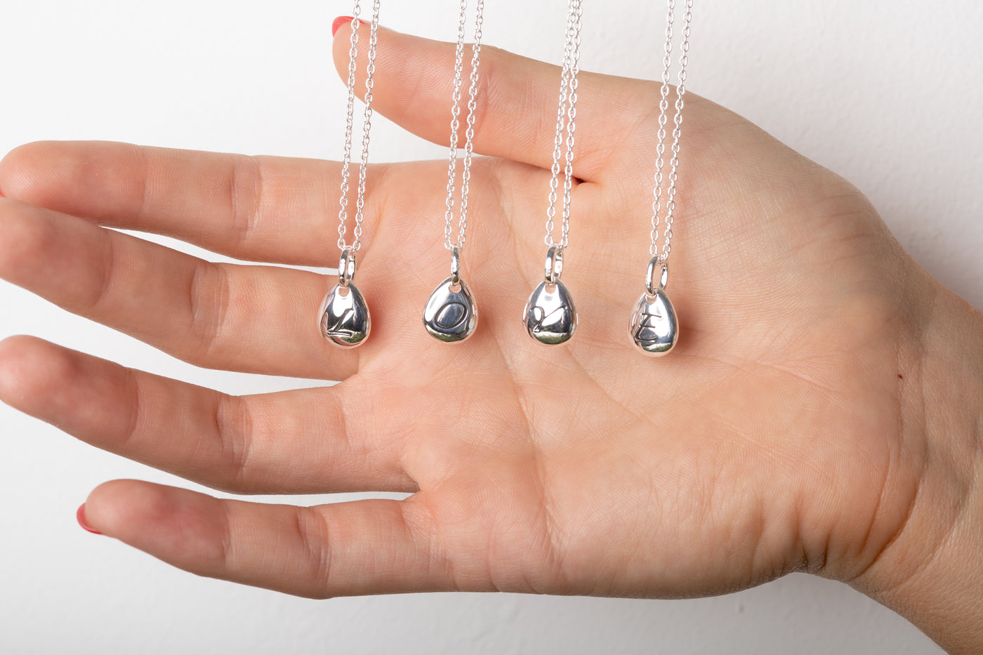 Initial A Pebble Charm