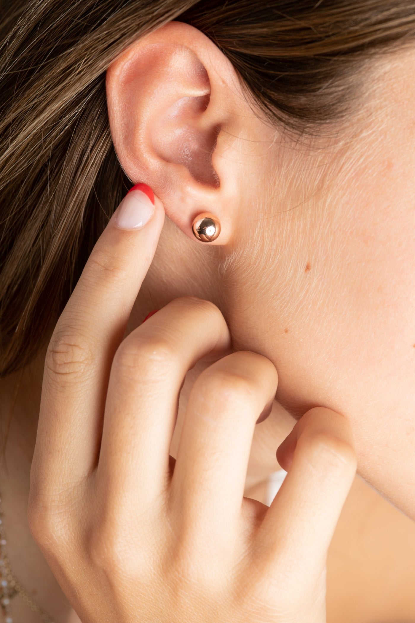 Rose Gold Ball Studs
