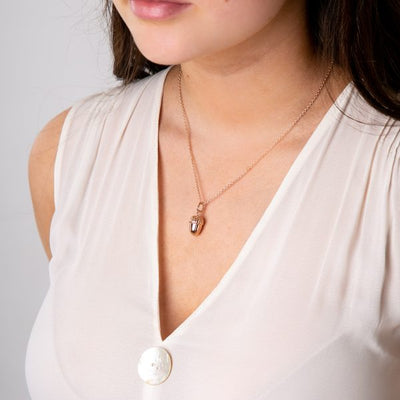 Rose Gold Acorn Pendant