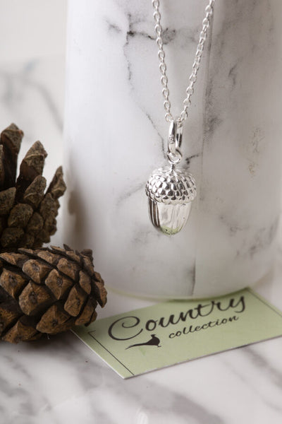Silver Acorn Pendant