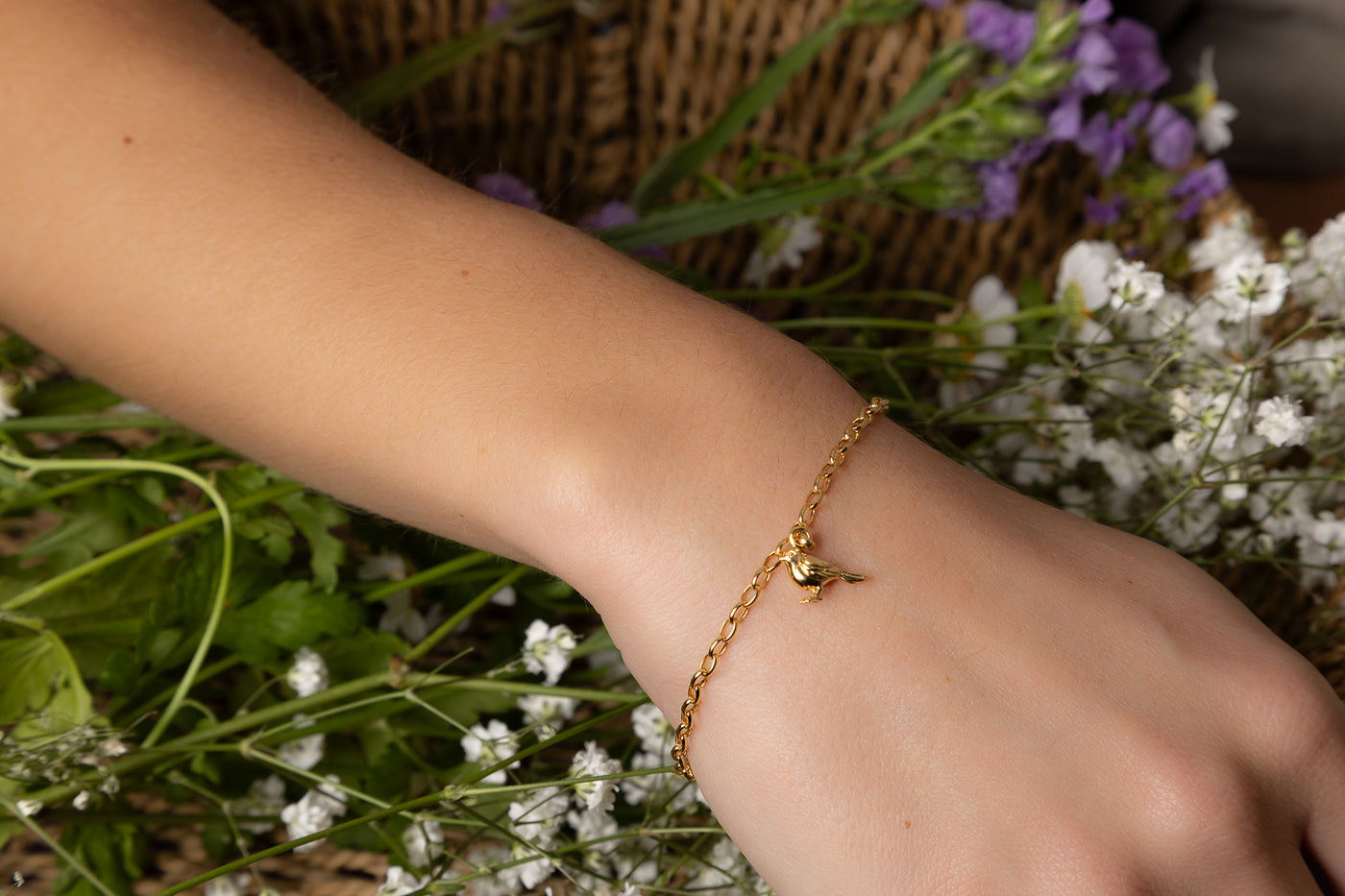 Gold Robin Bracelet