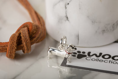Silver Dachshund Charm
