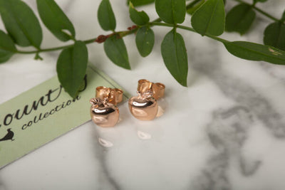 Rose Gold Apple Studs