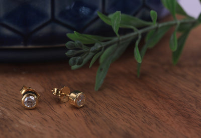 Gold Sparkle Studs