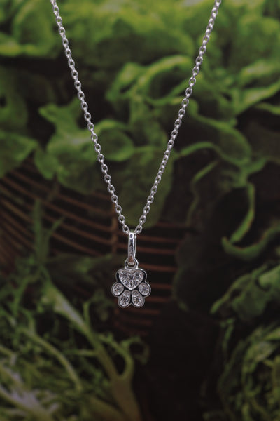 Sparkly Paw Print Pendant