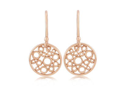 Rose Gold Floating Bubble Earrings
