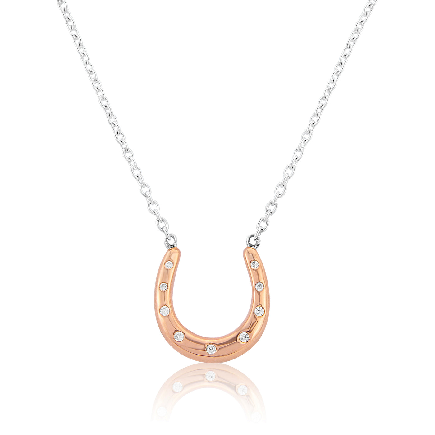 Rose Gold Horseshoe Necklace