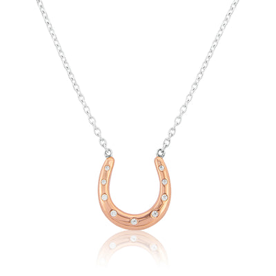 Rose Gold Horseshoe Necklace