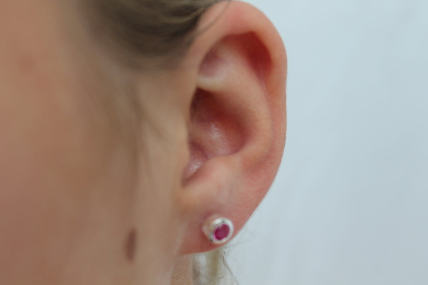 Ruby CZ Earrings