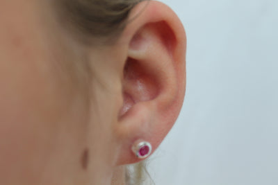 Ruby CZ Earrings