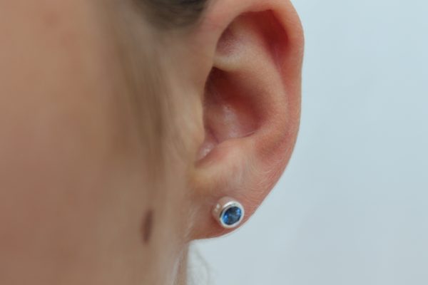 Aqua marine CZ Earrings