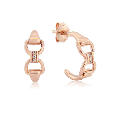 Rose Gold Sparkly Bit Earrings