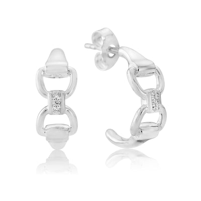 Silver Snaffle Bit Earrings
