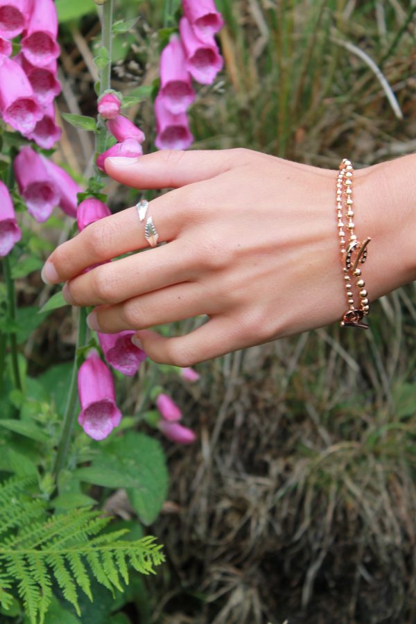 Rose Gold T-Bar Horseshoe Bracelet