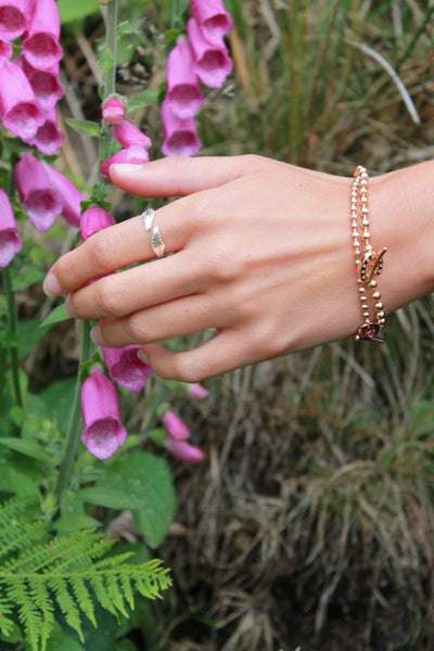 Rose Gold T-Bar Horseshoe Bracelet