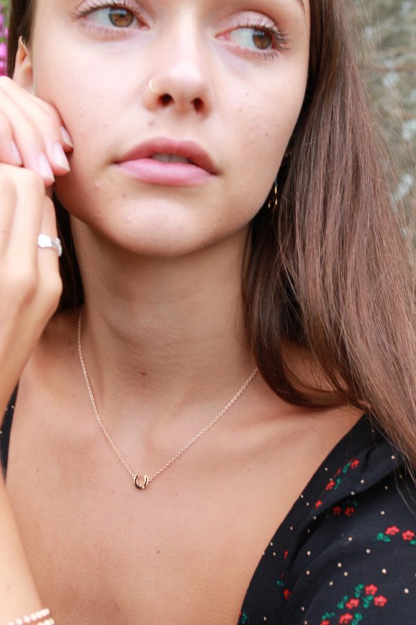 Rose Gold Mini Horseshoe Necklace