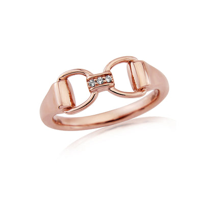 Rose Gold Snaffle Bit Ring