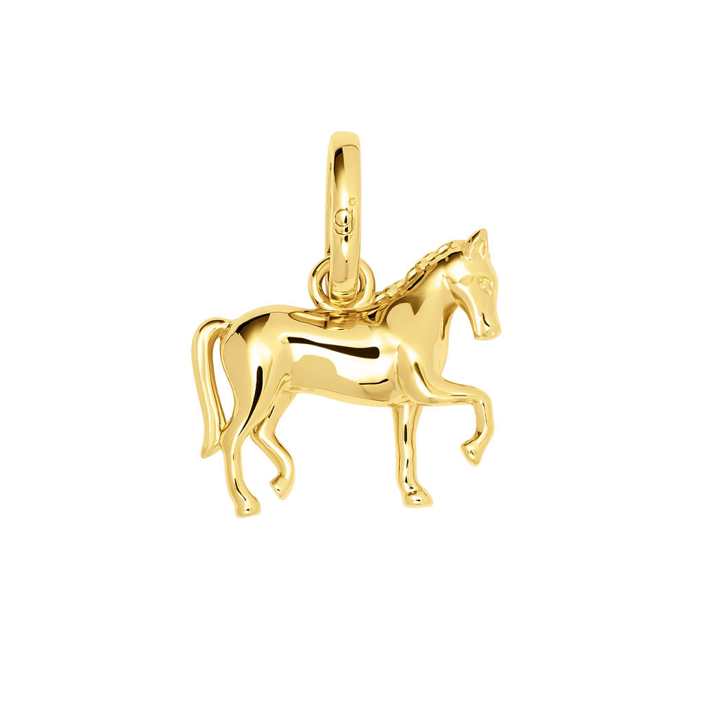 Gold Dressage Horse Charm