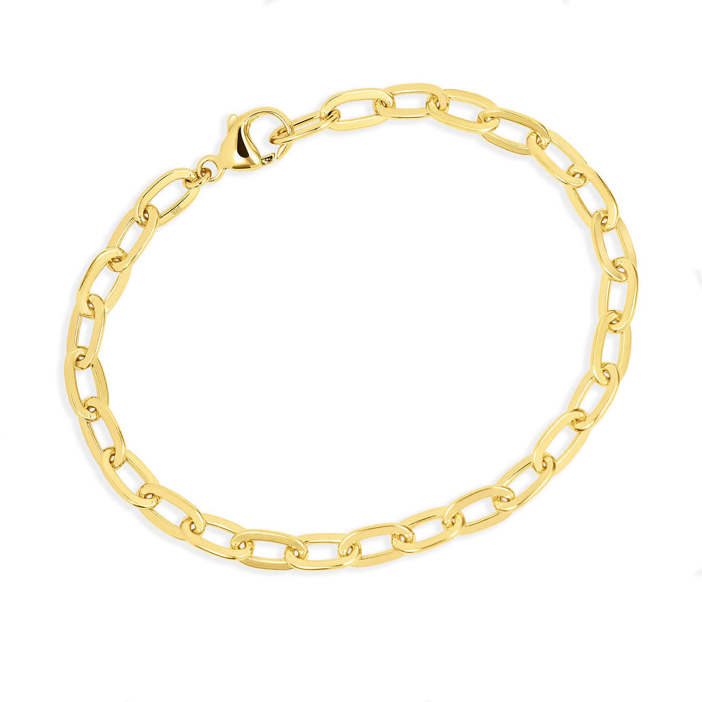 Gold Oval Link Bracelet