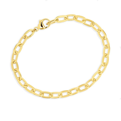 Gold Oval Link Bracelet