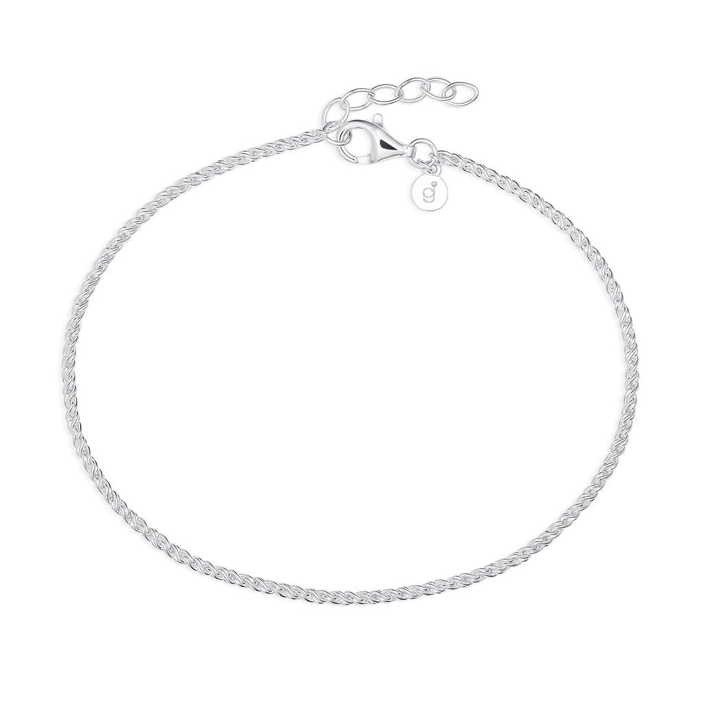 Silver Twisted Chain Bracelet