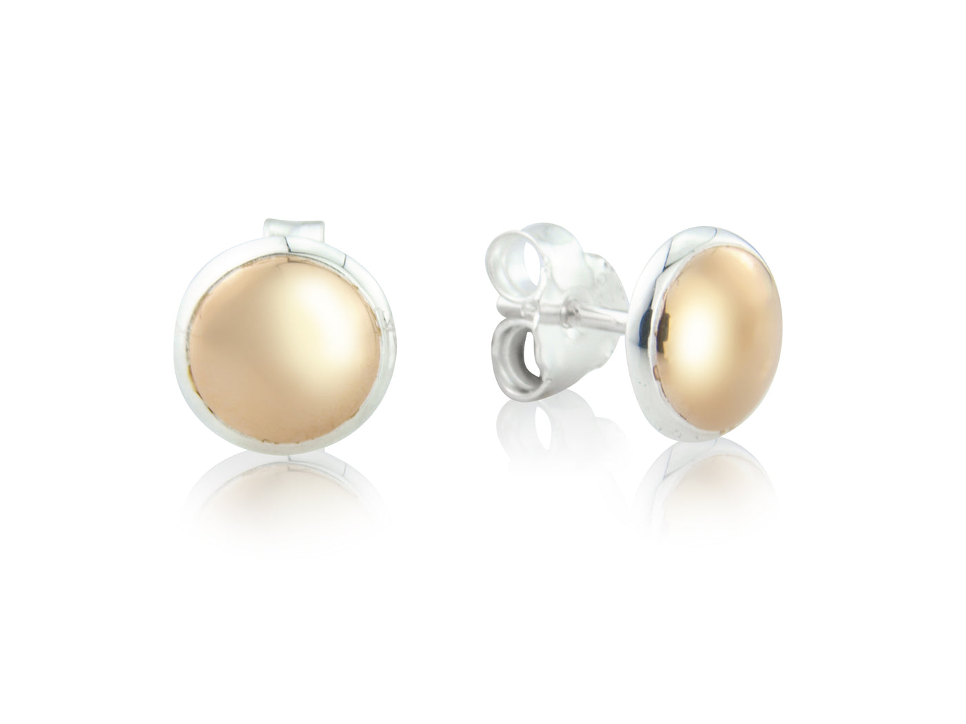 Rose Gold Button Studs