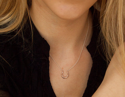 Rose Gold Horseshoe Necklace