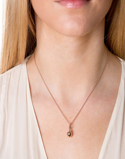 Rose Gold Apple Pendant