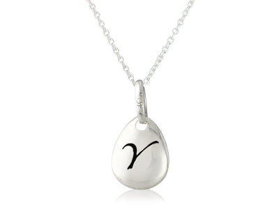 Initial Y Pebble Pendant