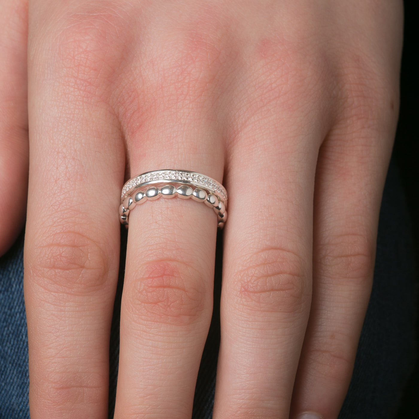 Pebbled Eternity Band image 2