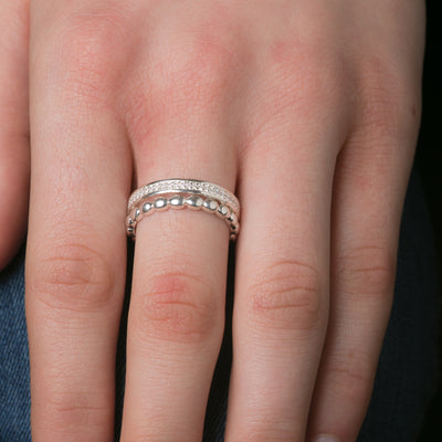 Pebbled Eternity Band image 2
