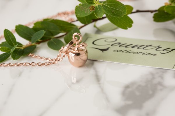Rose Gold Apple Pendant