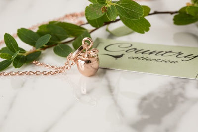 Rose Gold Apple Pendant