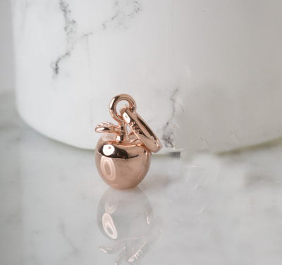 Rose Gold Apple Charm
