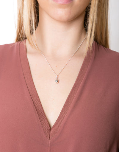 Silver Apple Pendant