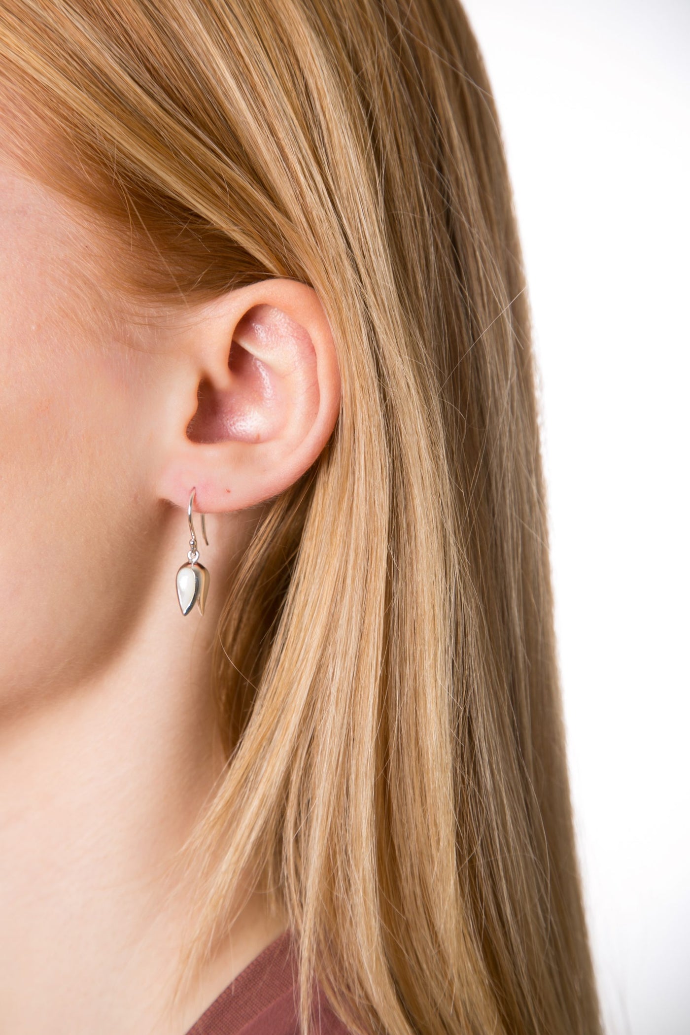Pearled Tulip Flower Earrings image 1