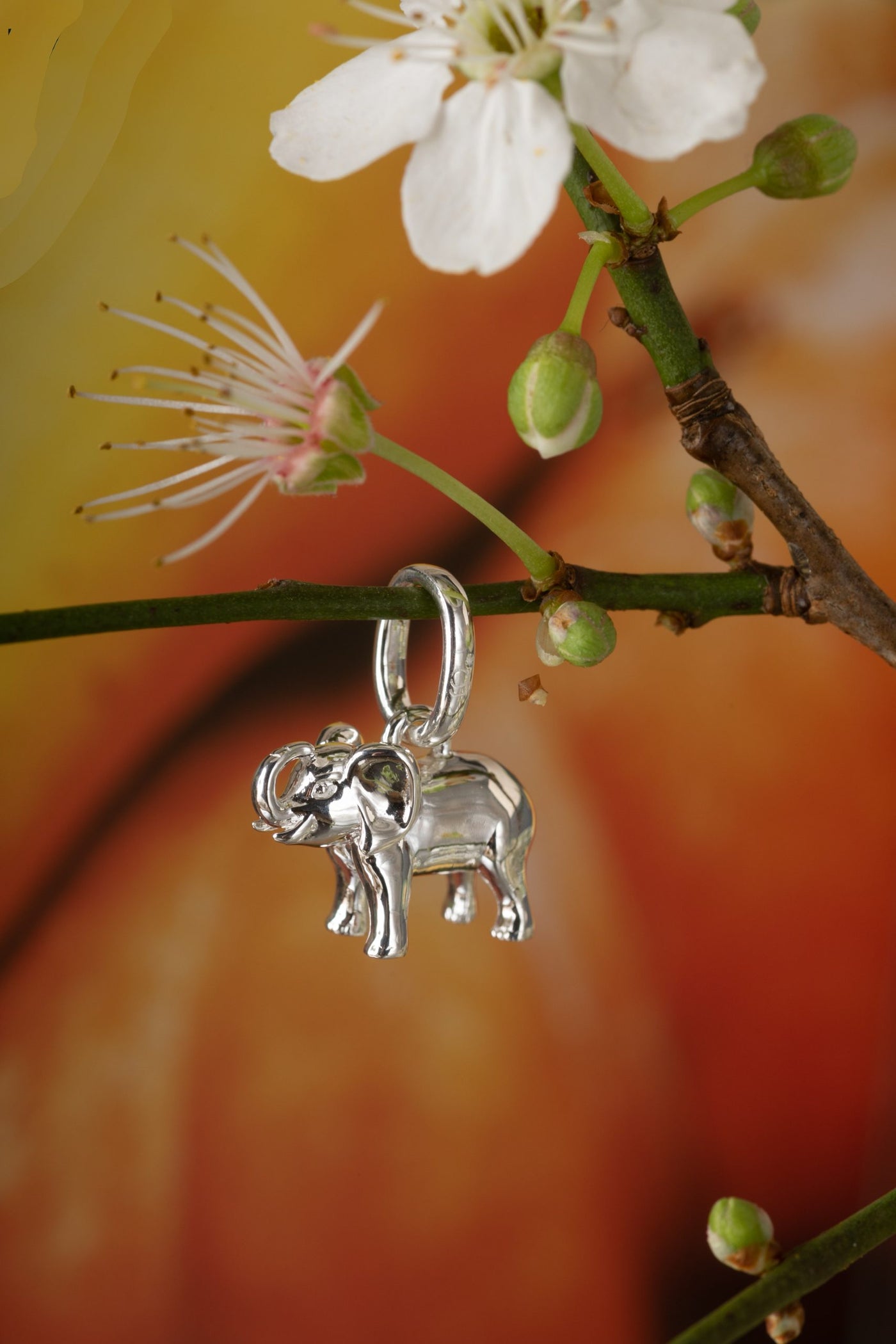 Silver Elephant Charm image 1