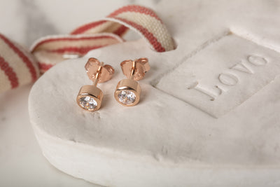 Rose Gold Sparkle Stud image 2