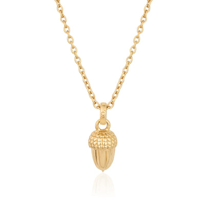 Gold Little Acorn Necklace image 0