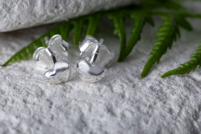 Silver Sweetheart Stud Earrings image 2