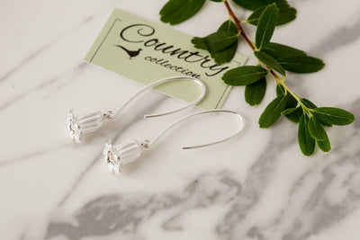 Silver Bluebell Flower Earrings