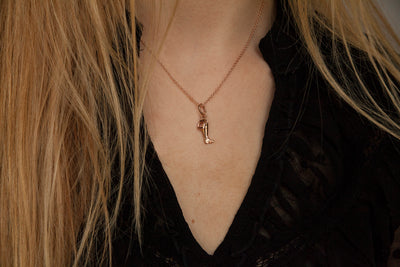 Rose Gold Boot and Stirrup Pendant image 1
