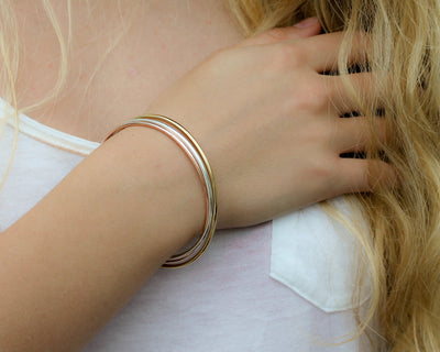 Three Tone Russian Wedding Bangle image 1