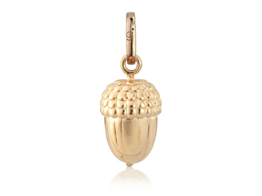 Rose Gold Acorn Charm image 0