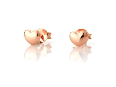 Rose Gold Sweetheart Stud Earrings image 0