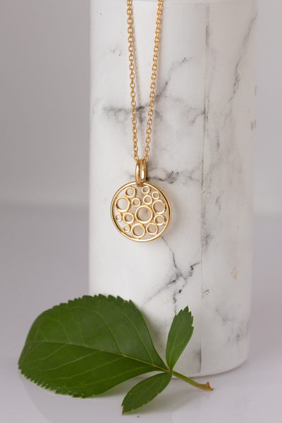 Gold Floating Bubble Pendant image 1