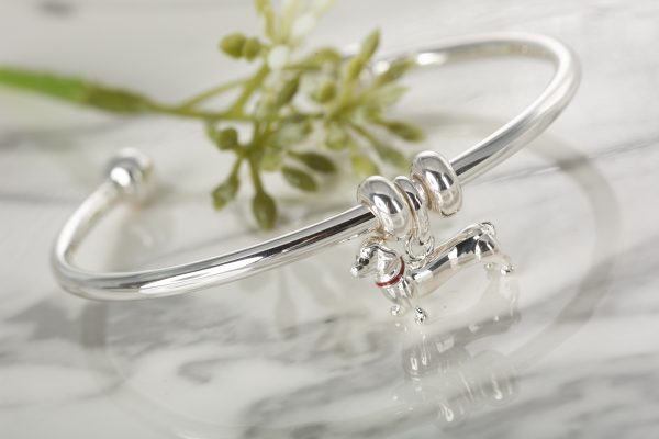 Silver Dachshund Charm
