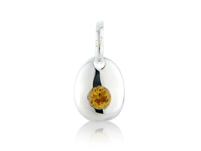 Citrine CZ Pebble Charm image 0