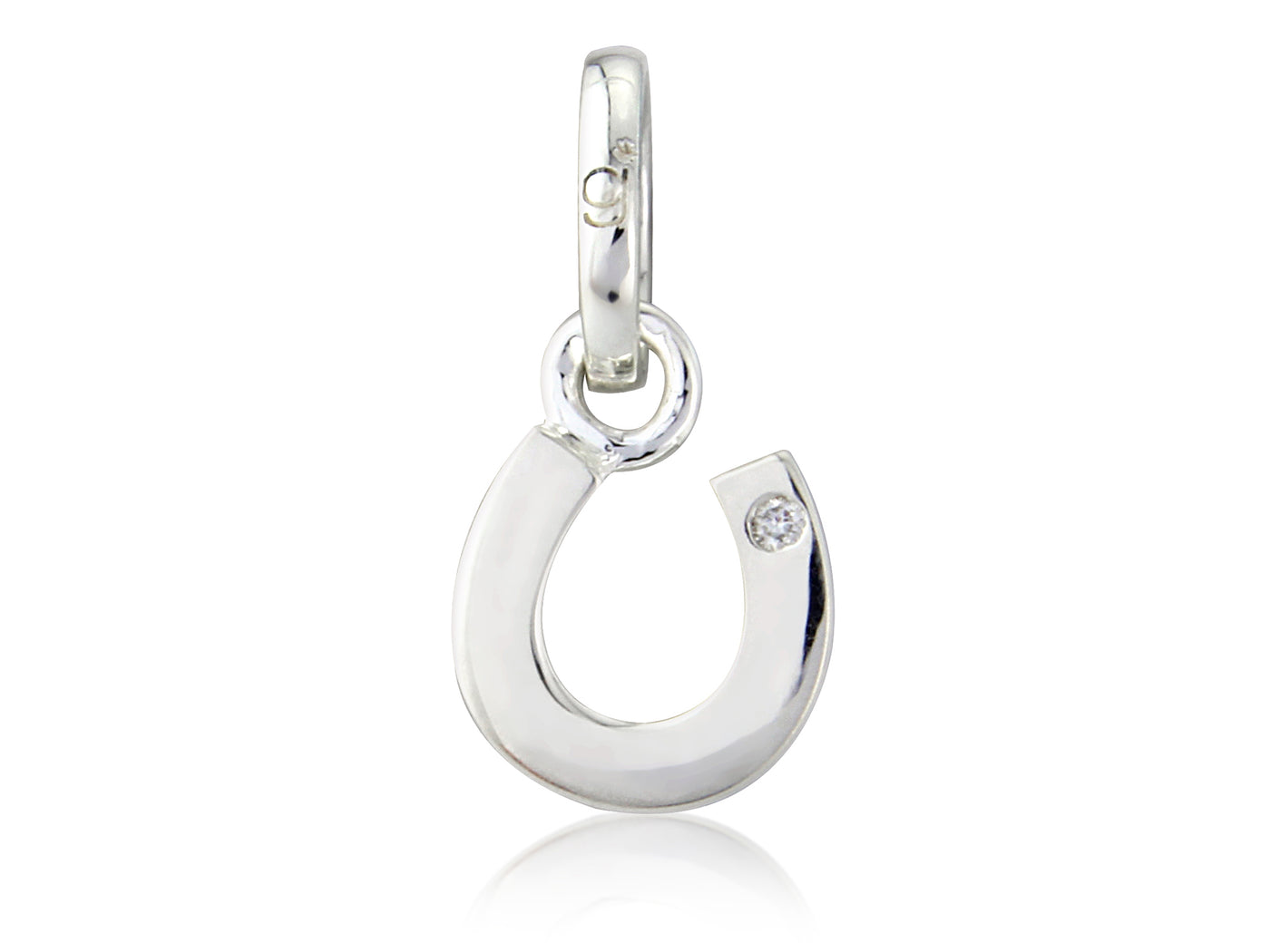 Diamond Horseshoe Charm